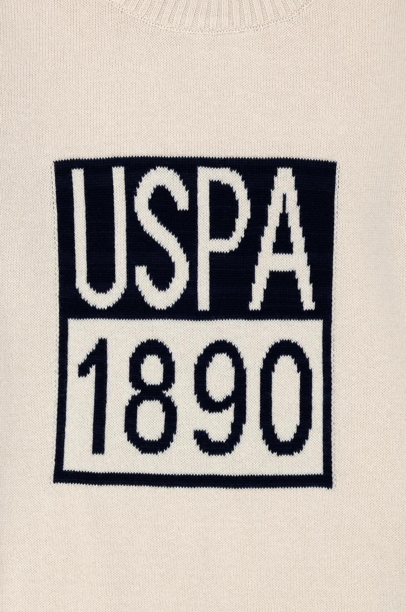 Erkek Çocuk Krem Bisiklet Yaka Kazak