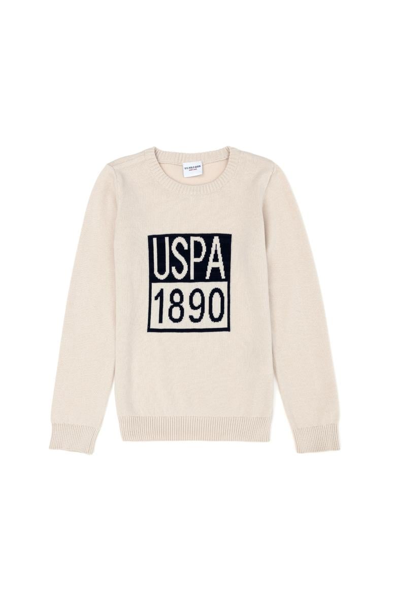 Erkek Çocuk Krem Bisiklet Yaka Kazak - 50271343023