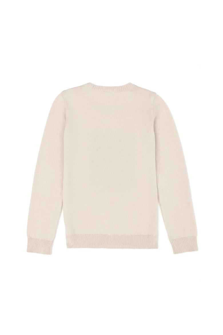 Erkek Çocuk Krem Bisiklet Yaka Kazak - 50271343023