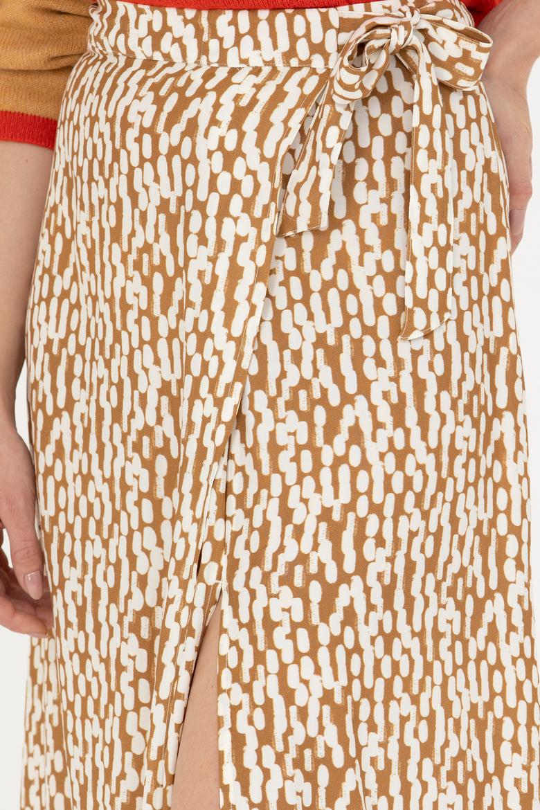 Kadın Açık Haki Dokuma Etek - 50272115002