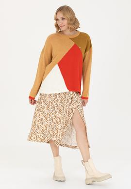 Kadın Açık Haki Dokuma Etek - 50272115002
