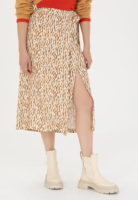 Kadın Açık Haki Dokuma Etek - 50272115002