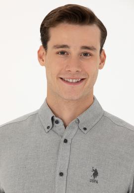 Erkek Antrasit Uzun Kollu Gömlek - 50272689009