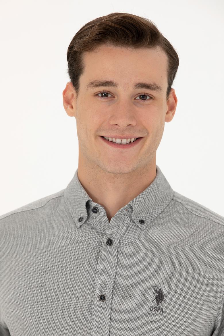 Erkek Antrasit Uzun Kollu Gömlek - 50272689009