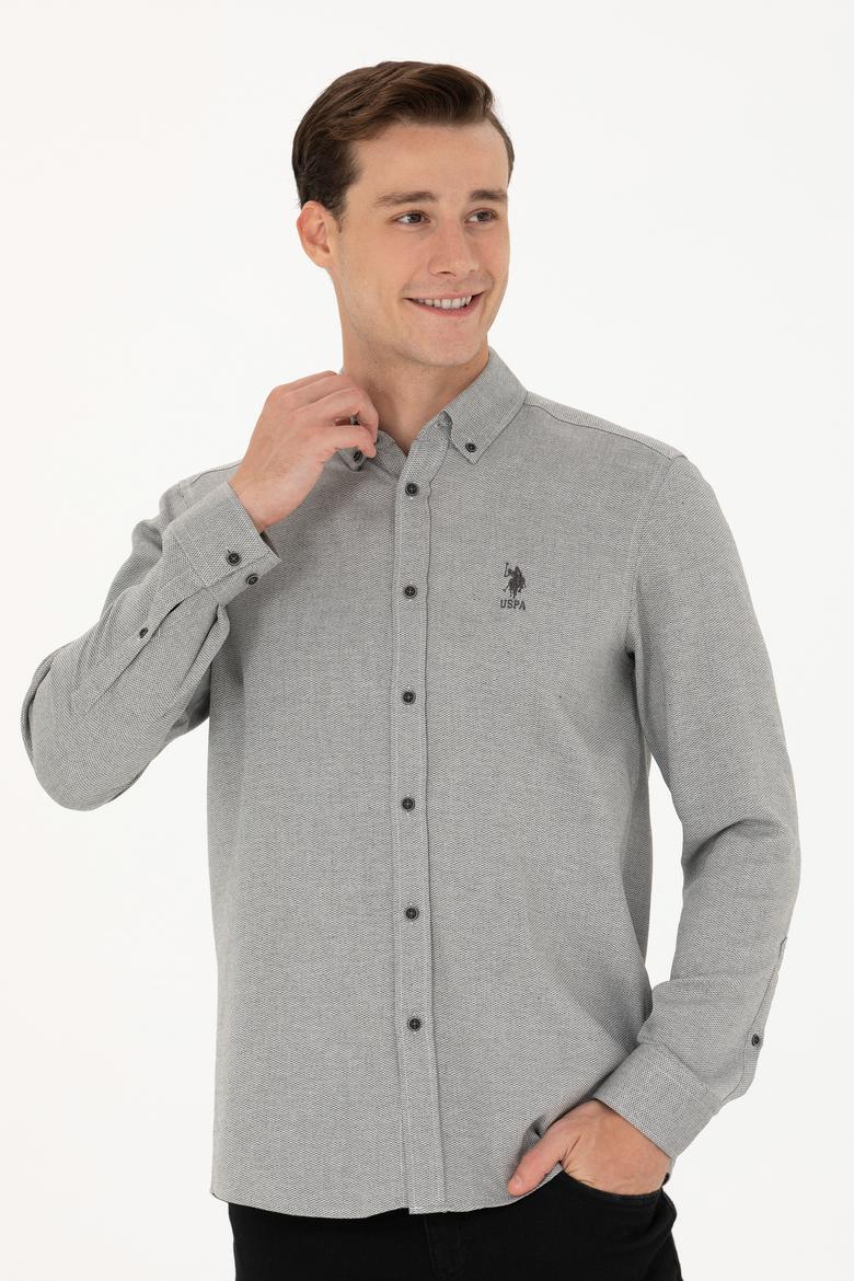 Erkek Antrasit Uzun Kollu Gömlek - 50272689009