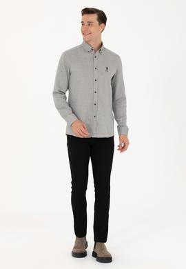Erkek Antrasit Uzun Kollu Gömlek - 50272689009