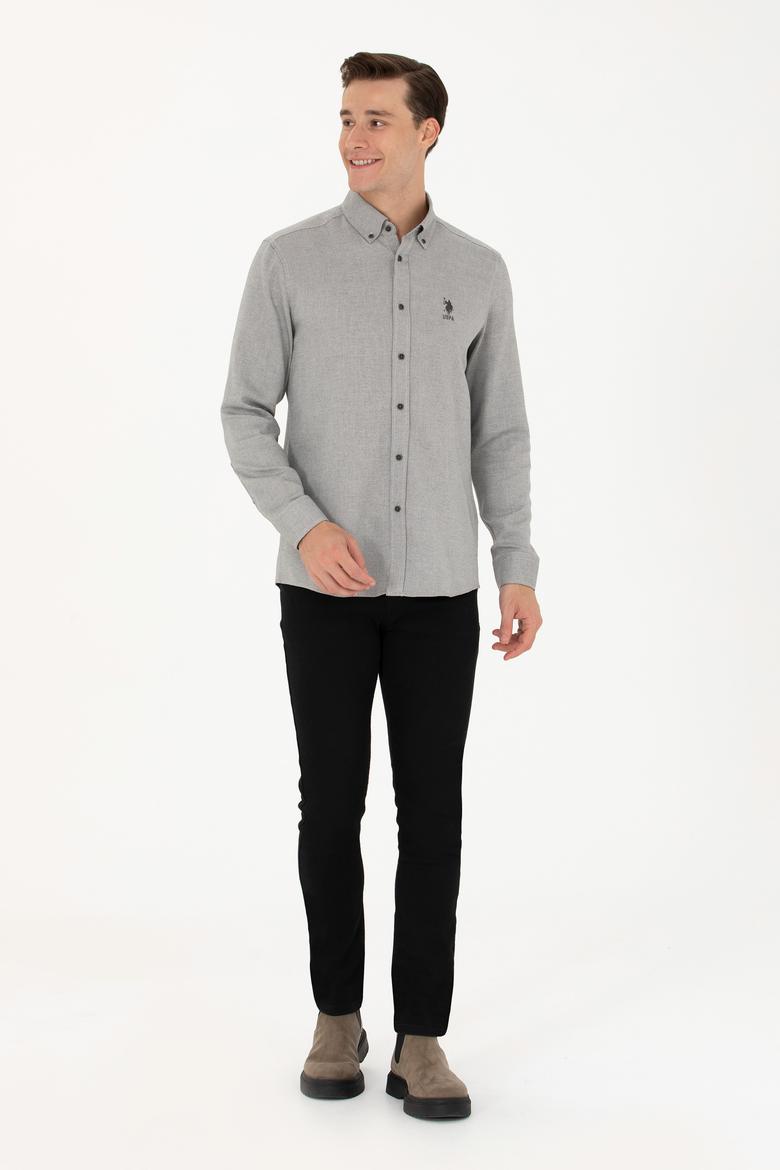 Erkek Antrasit Uzun Kollu Gömlek - 50272689009