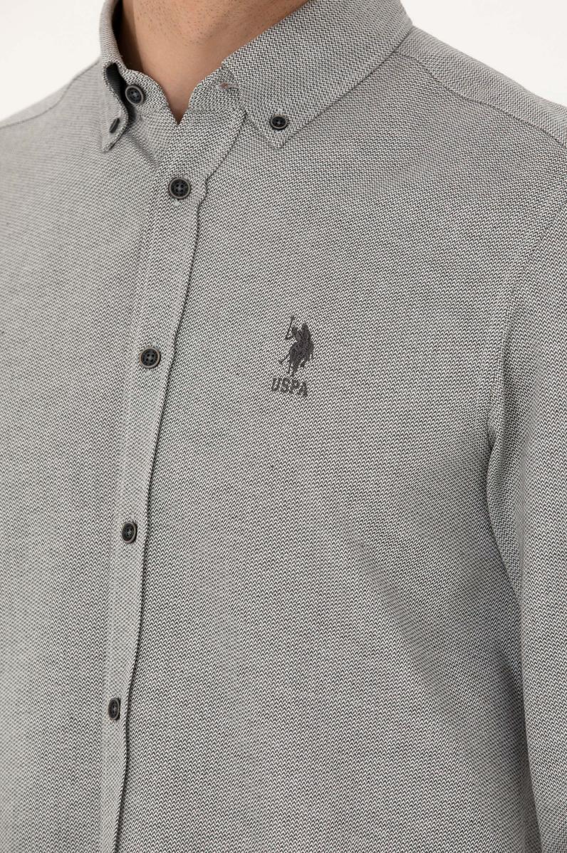 Erkek Antrasit Uzun Kollu Gömlek