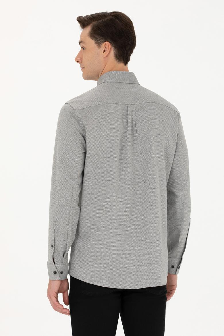 Erkek Antrasit Uzun Kollu Gömlek - 50272689009