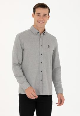 Erkek Antrasit Uzun Kollu Gömlek