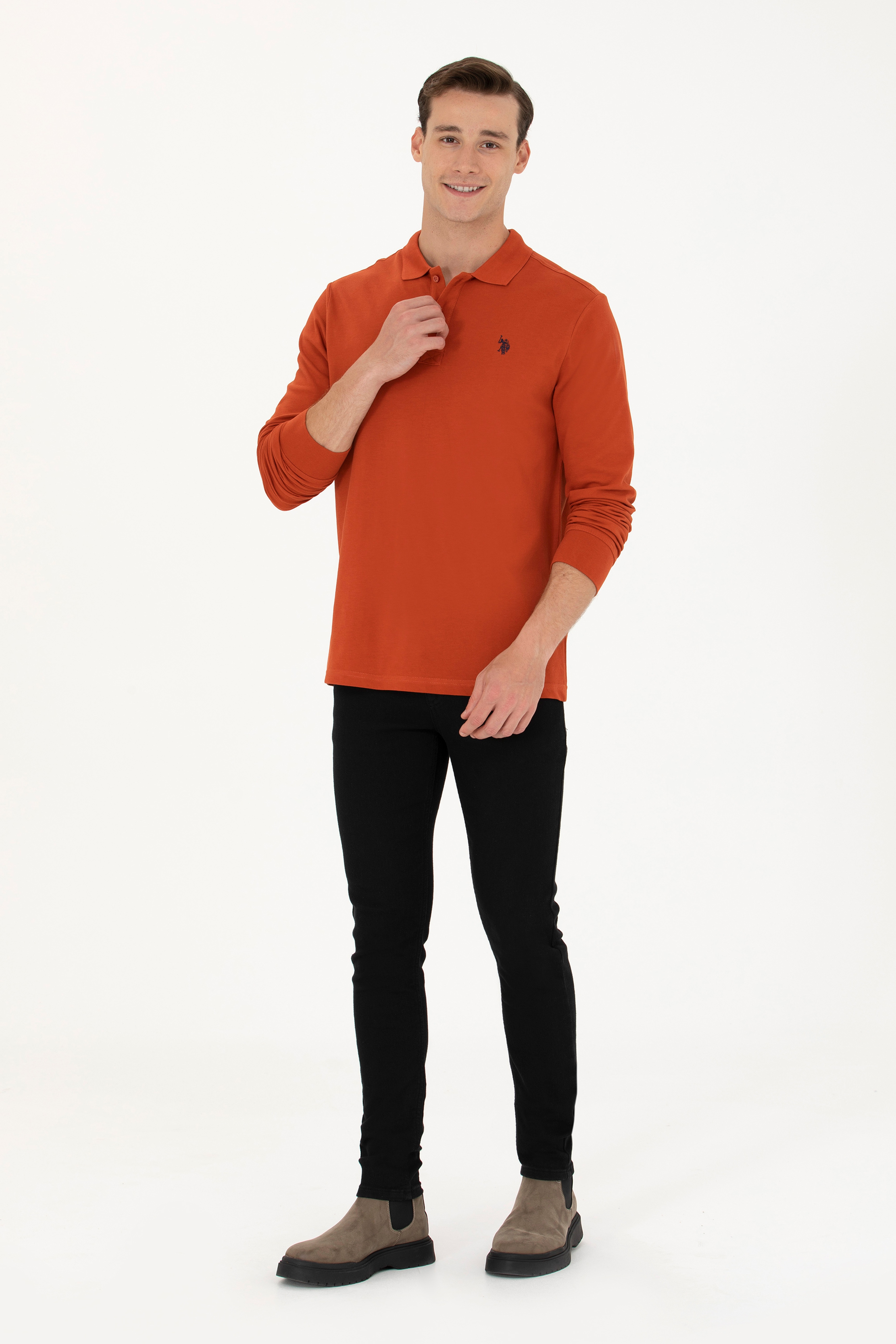 Erkek Kiremit Basic Sweatshirt - Image 4