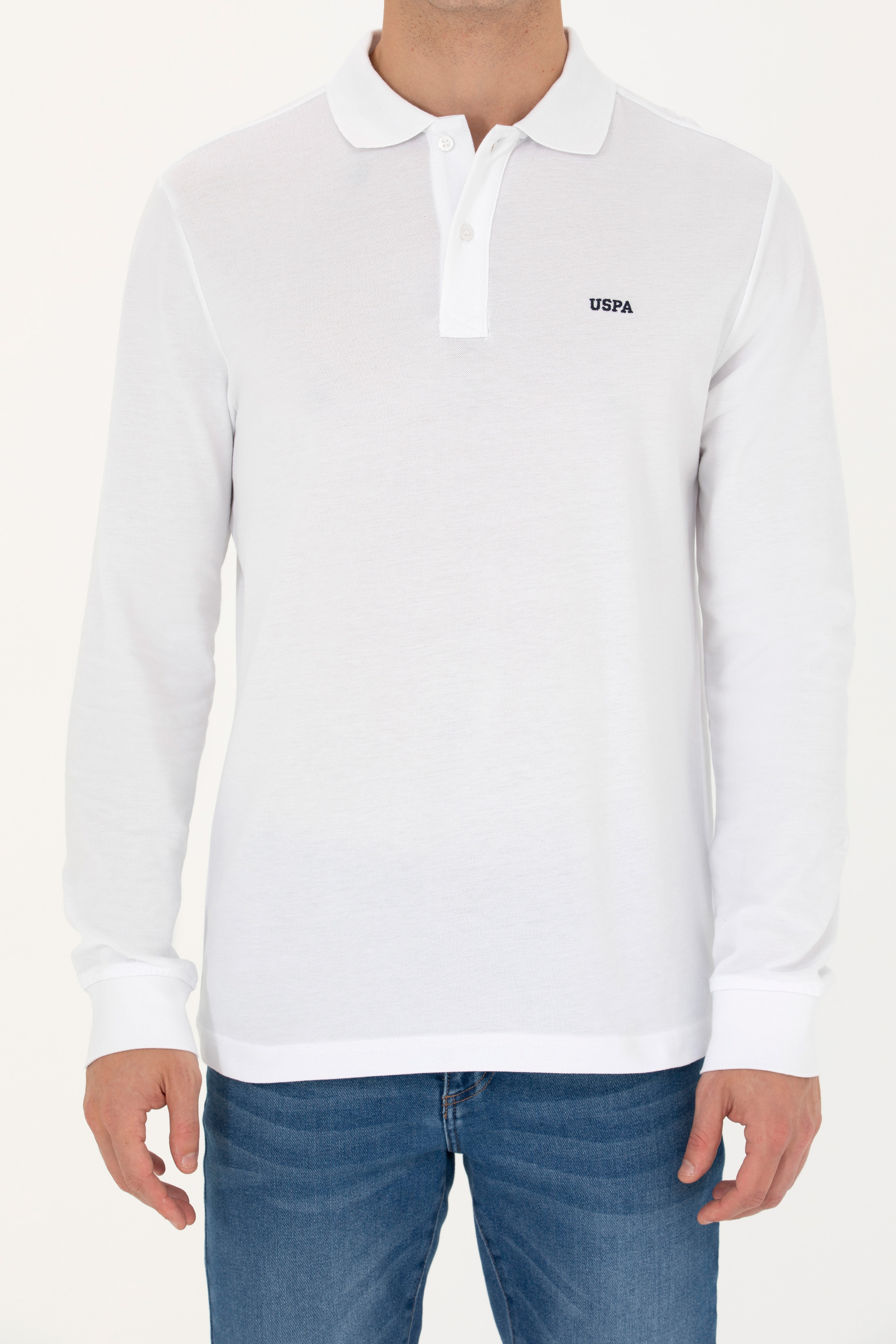 Erkek Beyaz Basic Sweatshirt - Image 7