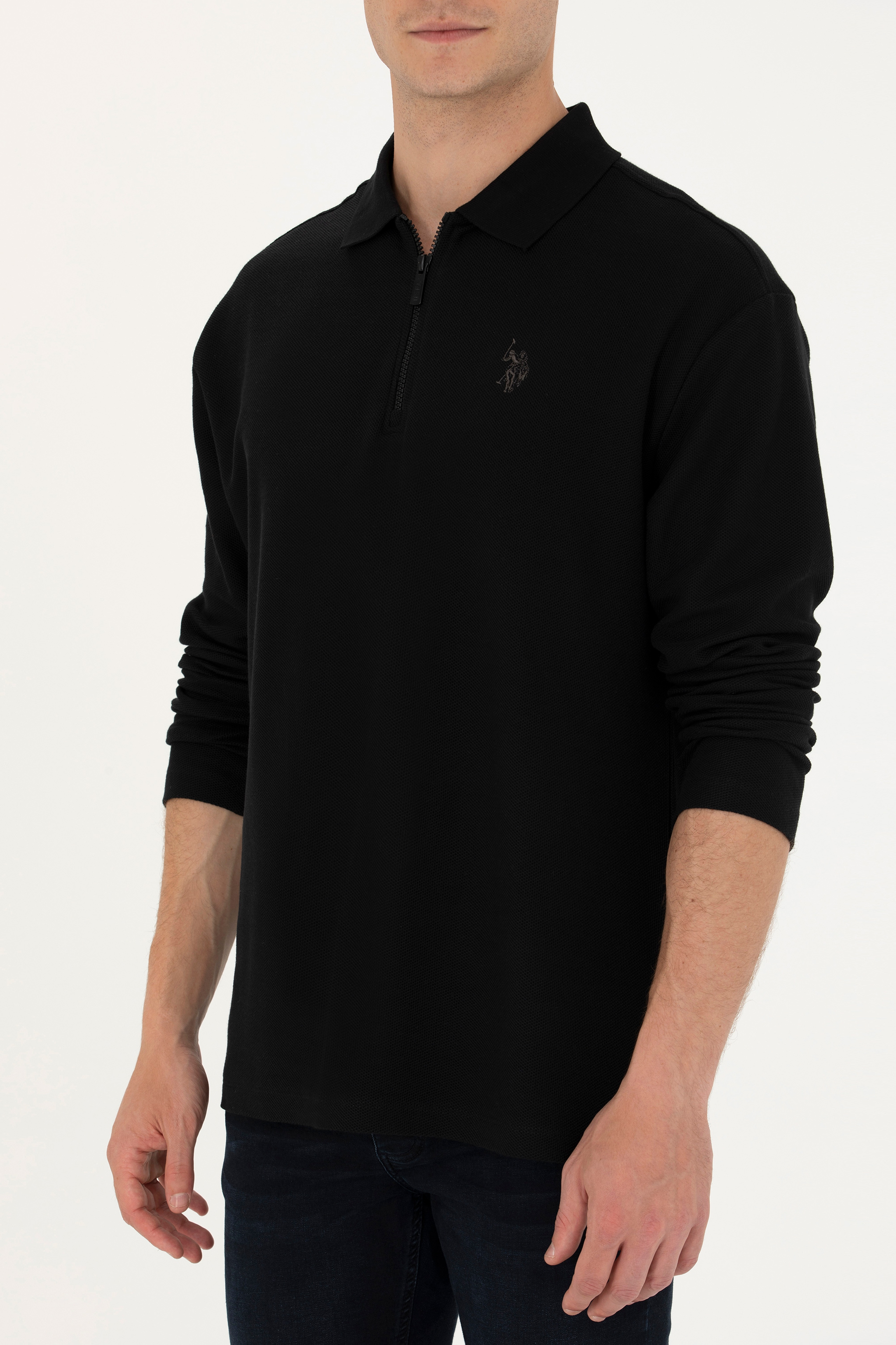 Erkek Siyah Sweatshirt - Image 6