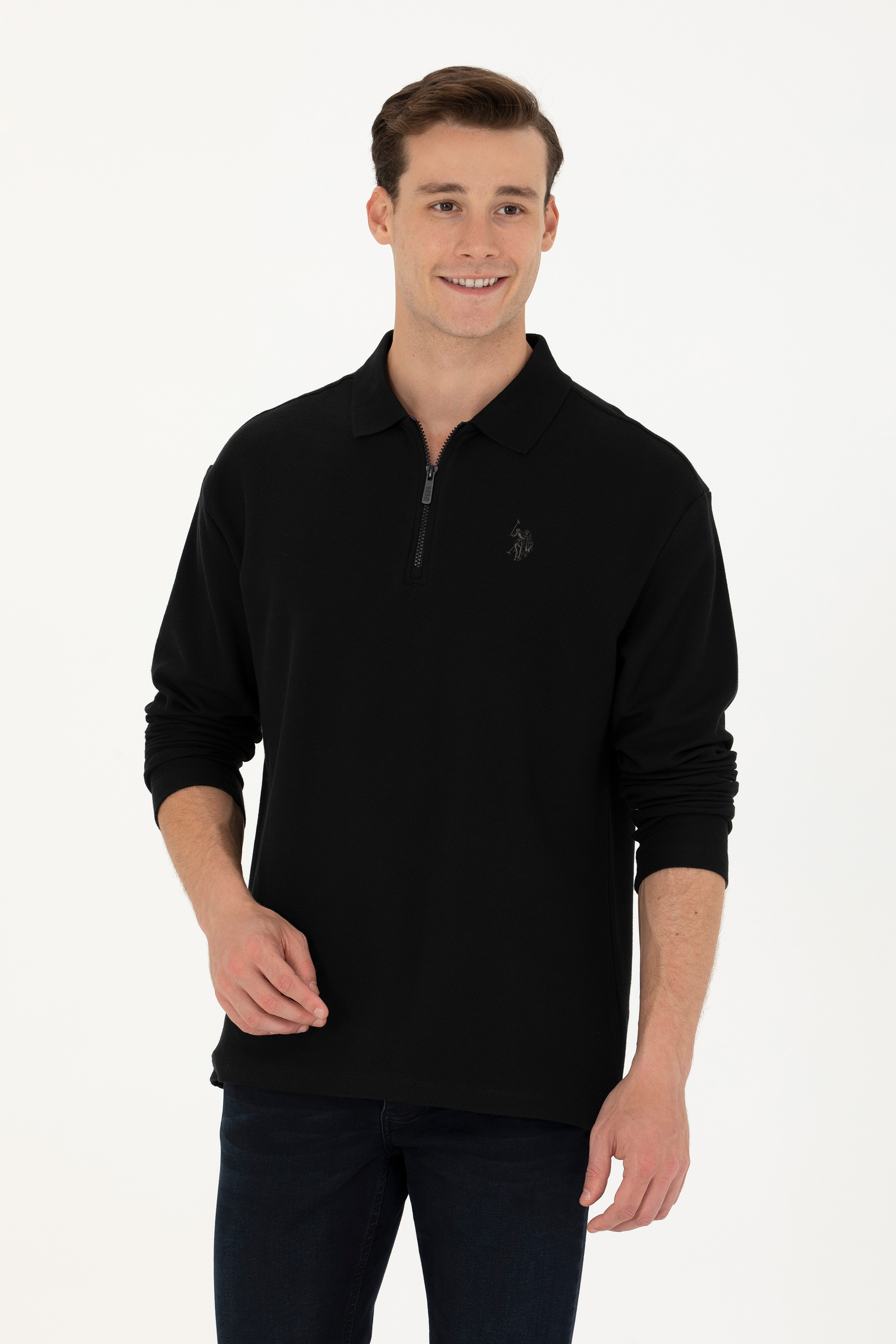 Erkek Siyah Sweatshirt - Image 1