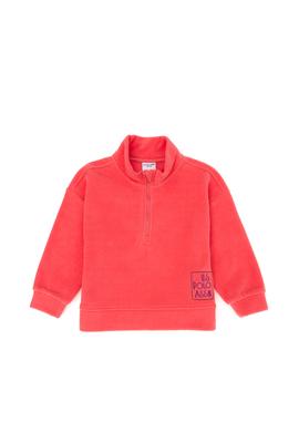 Kız Çocuk Pembe Polarlı Polo Yaka Sweatshirt - 50276917001