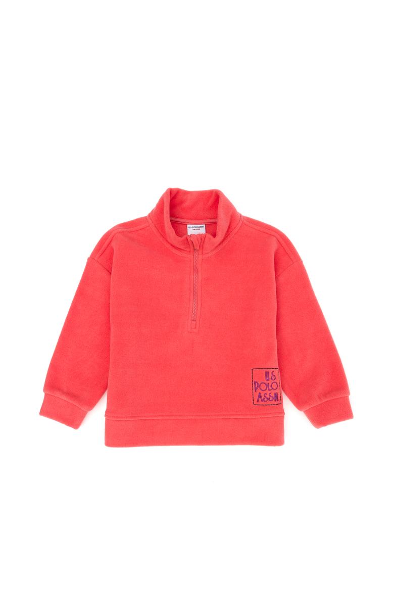 Kız Çocuk Pembe Polarlı Polo Yaka Sweatshirt - 50276917001