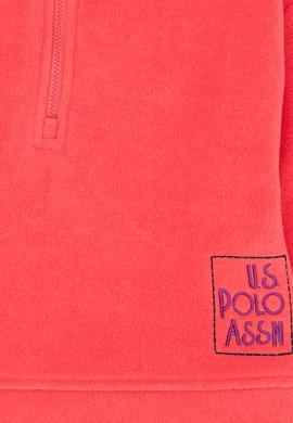 Kız Çocuk Pembe Polarlı Polo Yaka Sweatshirt - 50276917001