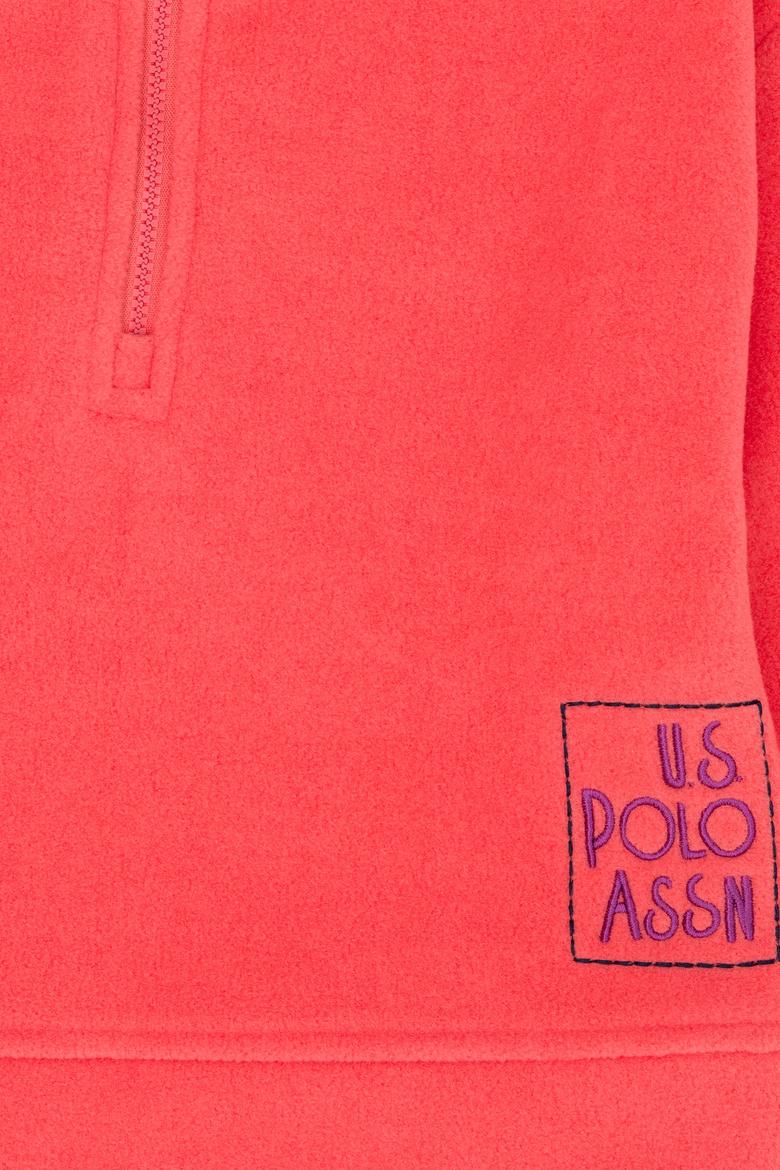 Kız Çocuk Pembe Polarlı Polo Yaka Sweatshirt - 50276917001