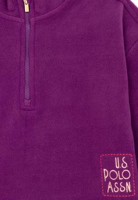 Kız Çocuk Violet Polarlı Polo Yaka Sweatshirt - 50276917021