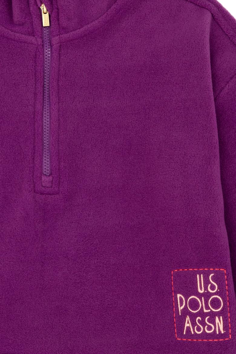 Kız Çocuk Violet Polarlı Polo Yaka Sweatshirt - 50276917021
