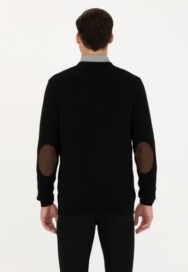 Erkek Siyah Basic Triko Hırka - 50268939001