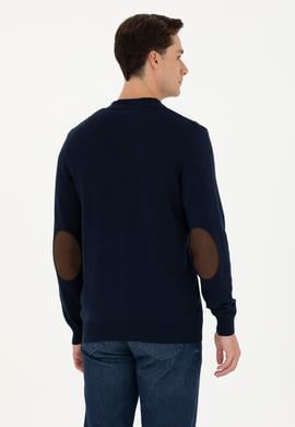 Erkek Lacivert Basic Triko Hırka - 50268939019