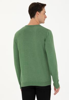 Erkek Yeşil Basic Kazak - 50269001001