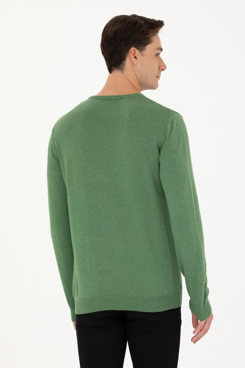 Erkek Yeşil Basic Kazak - 50269001001