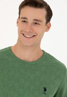 Erkek Yeşil Basic Kazak - 50269001001