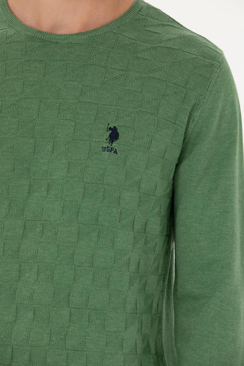 Erkek Yeşil Basic Kazak - 50269001001