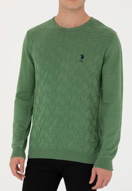 Erkek Yeşil Basic Kazak - 50269001001