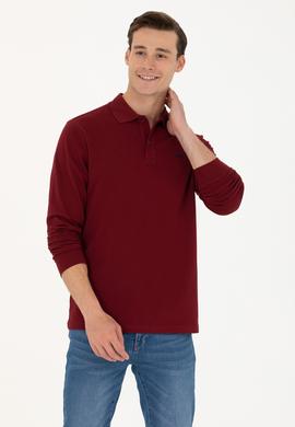 Erkek Bordo Basic Sweatshirt - 50276314011