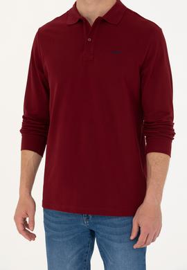 Erkek Bordo Basic Sweatshirt - 50276314011