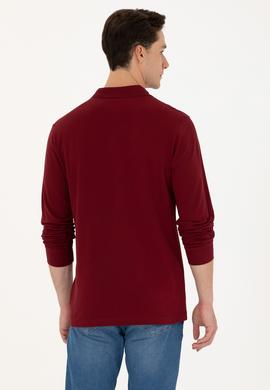 Erkek Bordo Basic Sweatshirt - 50276314011