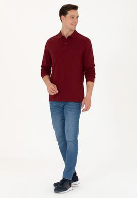Erkek Bordo Basic Sweatshirt - 50276314011