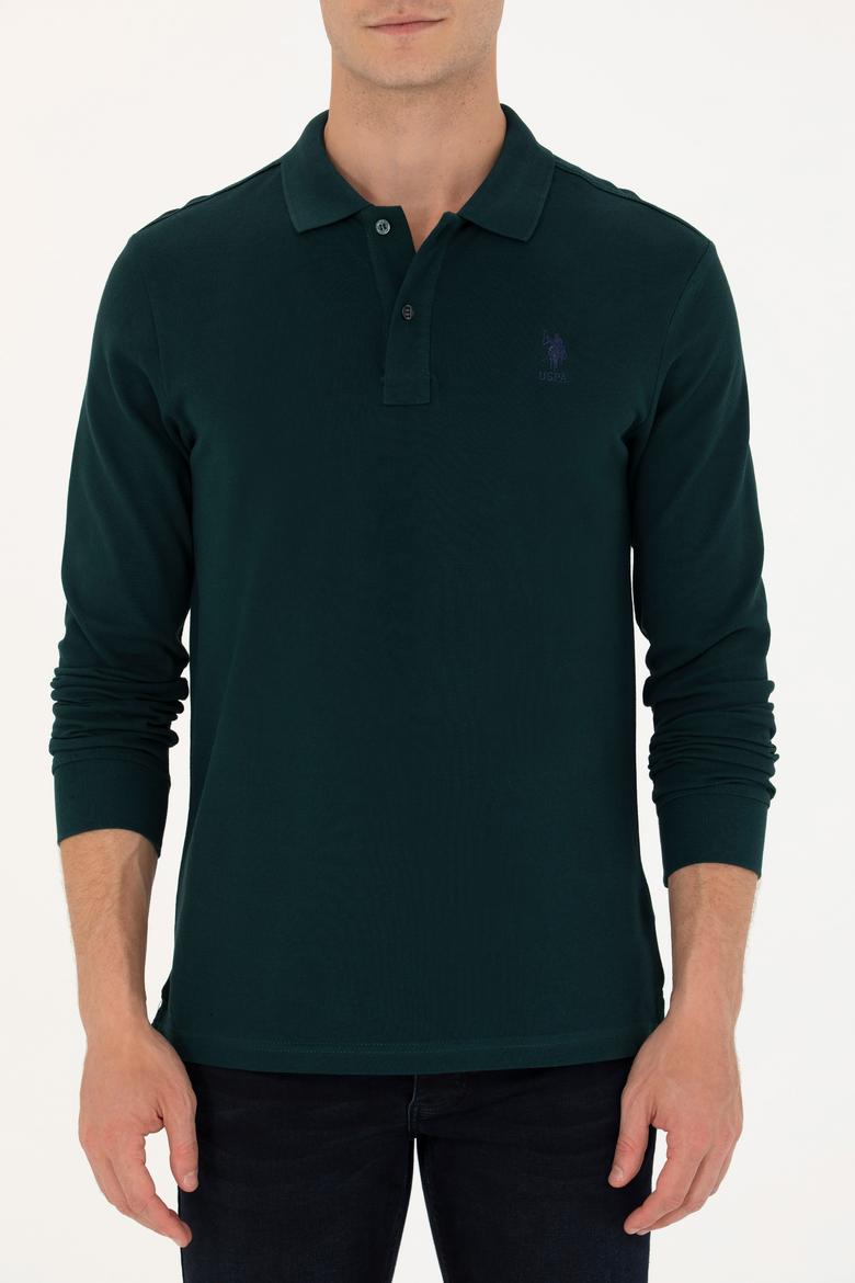 Erkek Koyu Yeşil Basic Sweatshirt - 50269403158