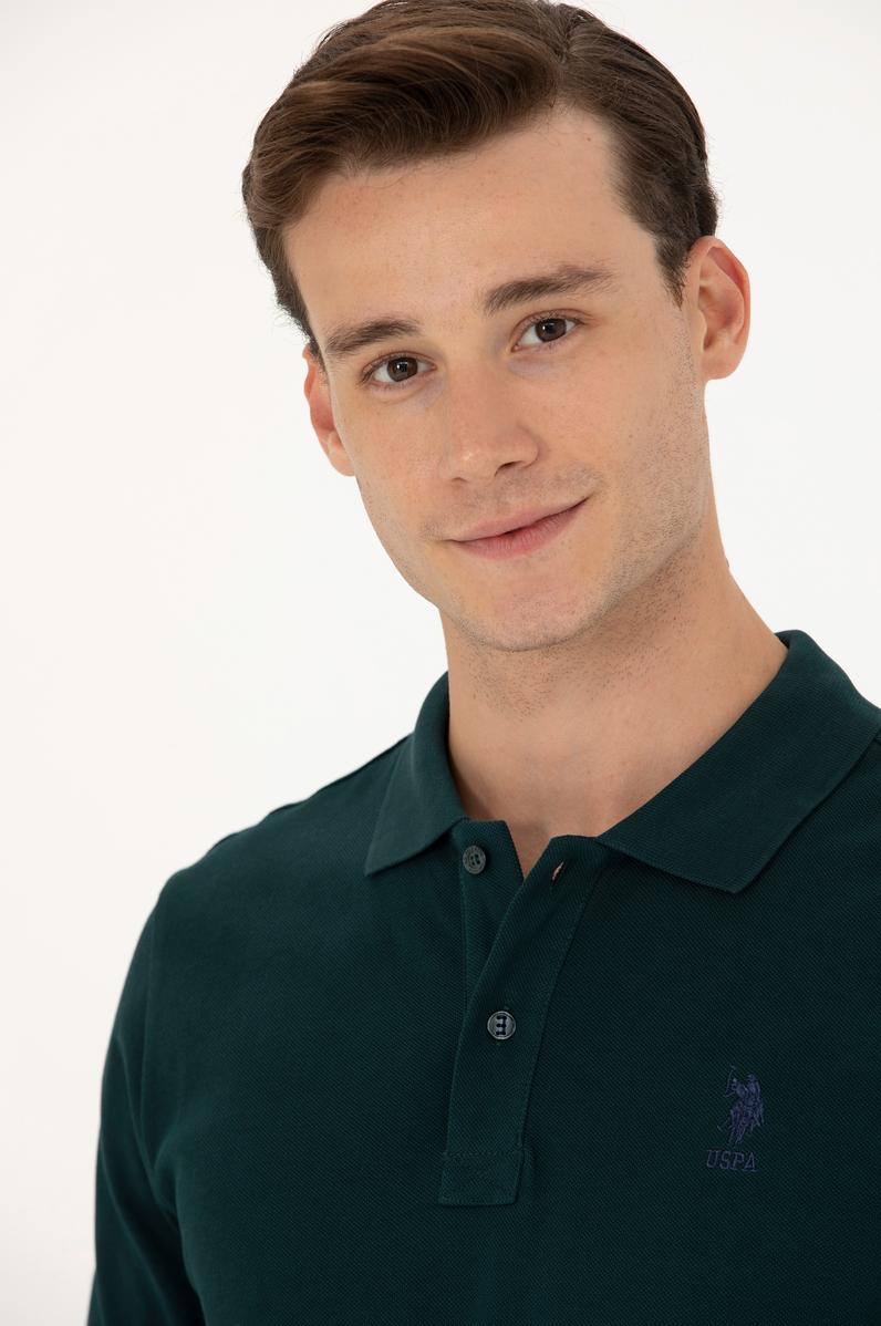 Erkek Koyu Yeşil Basic Sweatshirt