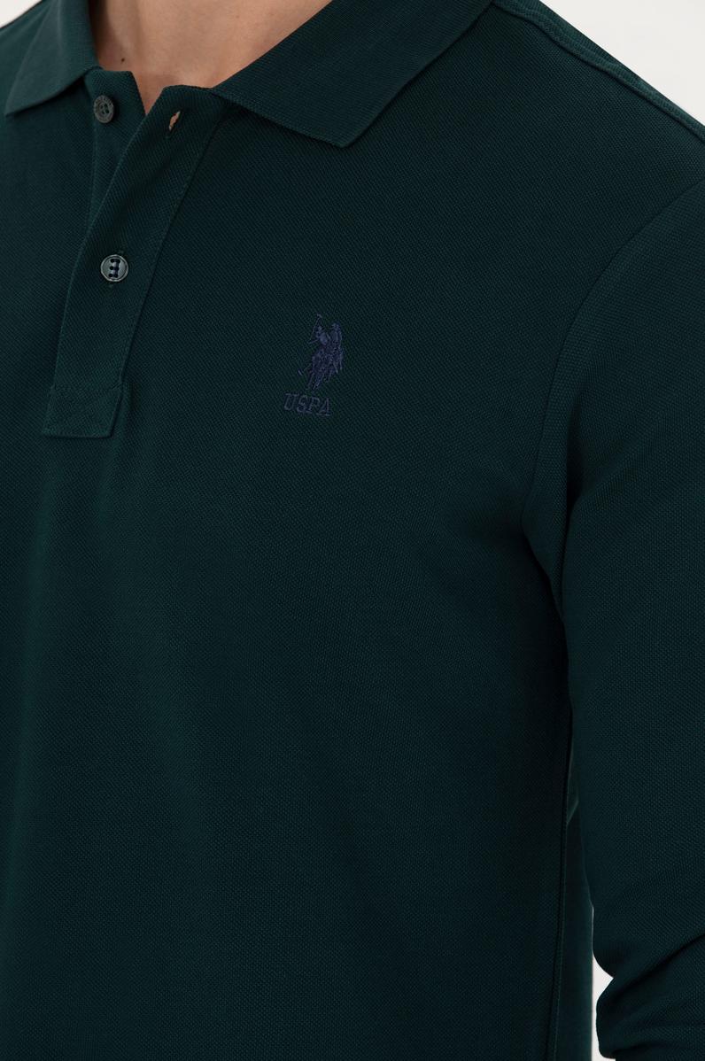 Erkek Koyu Yeşil Basic Sweatshirt