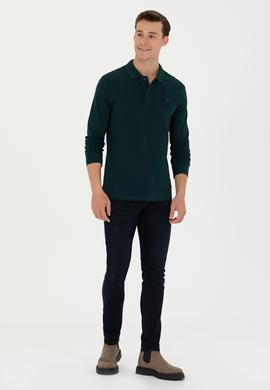 Erkek Koyu Yeşil Basic Sweatshirt - 50269403158