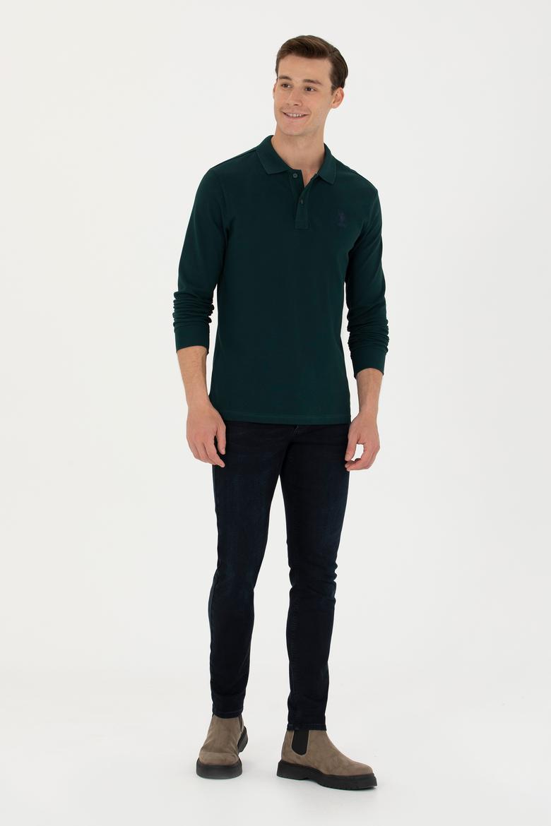 Erkek Koyu Yeşil Basic Sweatshirt - 50269403158