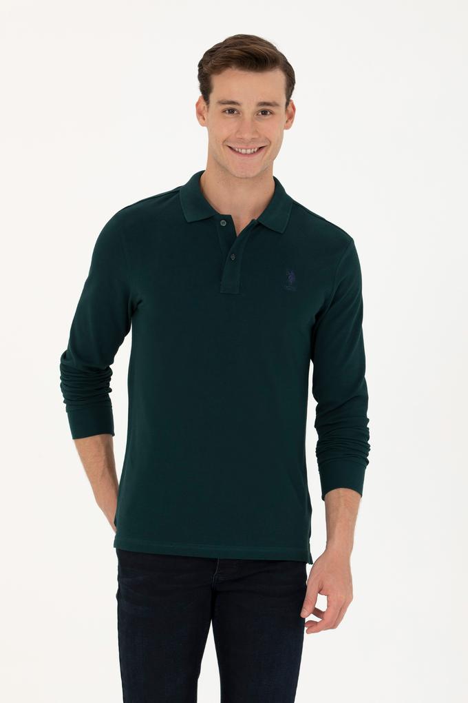 Erkek Koyu Yeşil Basic Sweatshirt