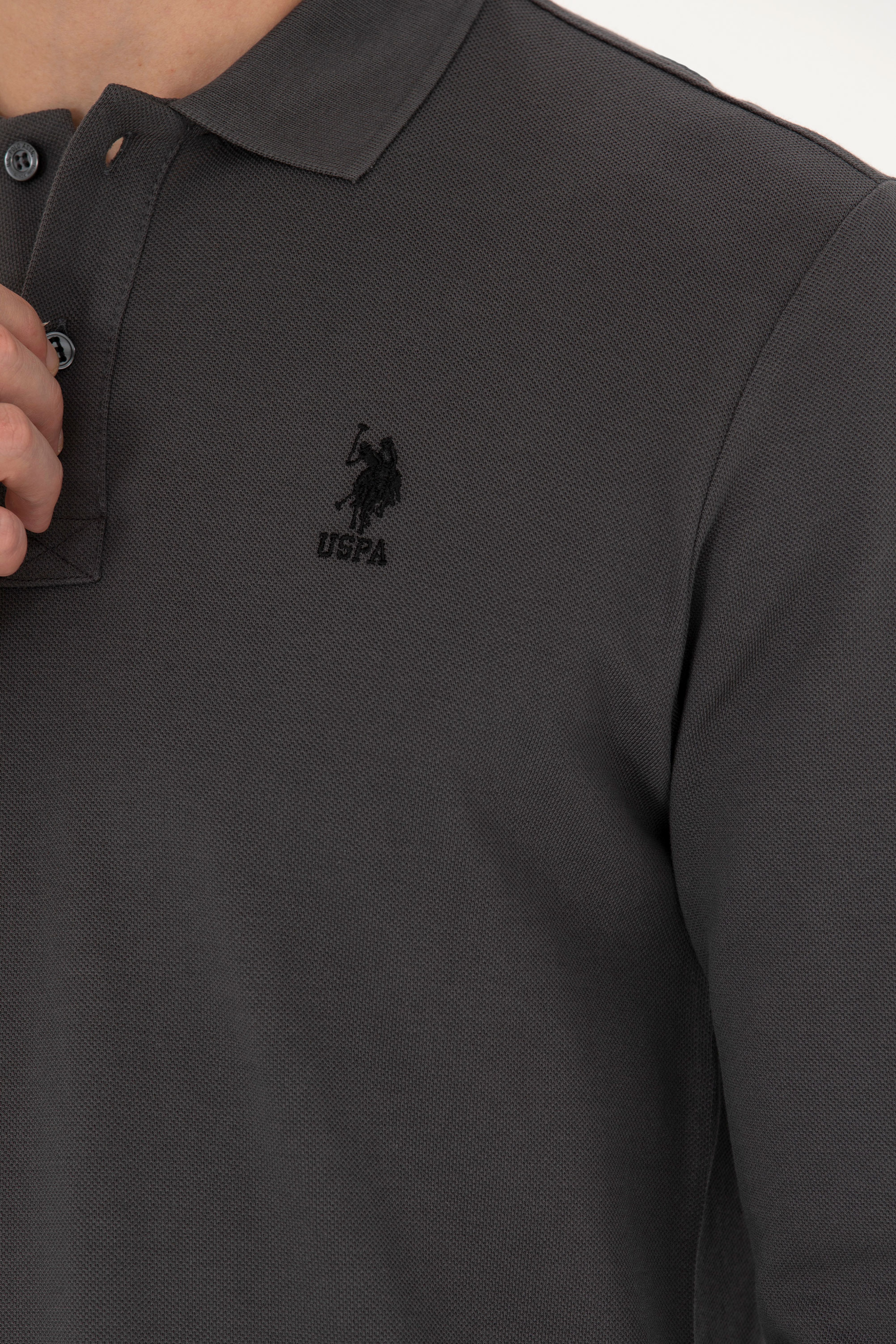 Erkek Antrasit Basic Sweatshirt - Image 7
