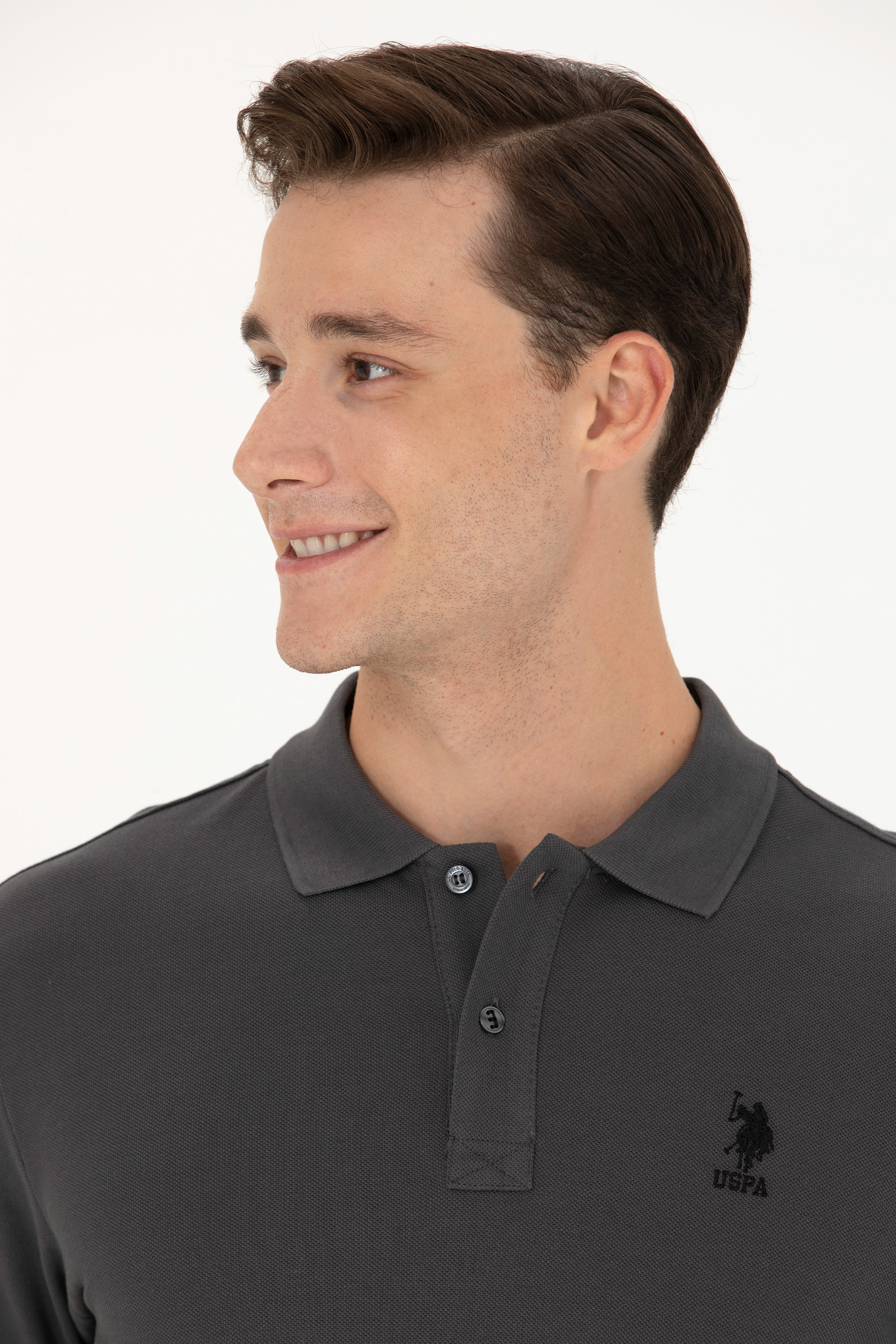 Erkek Antrasit Basic Sweatshirt - Image 2