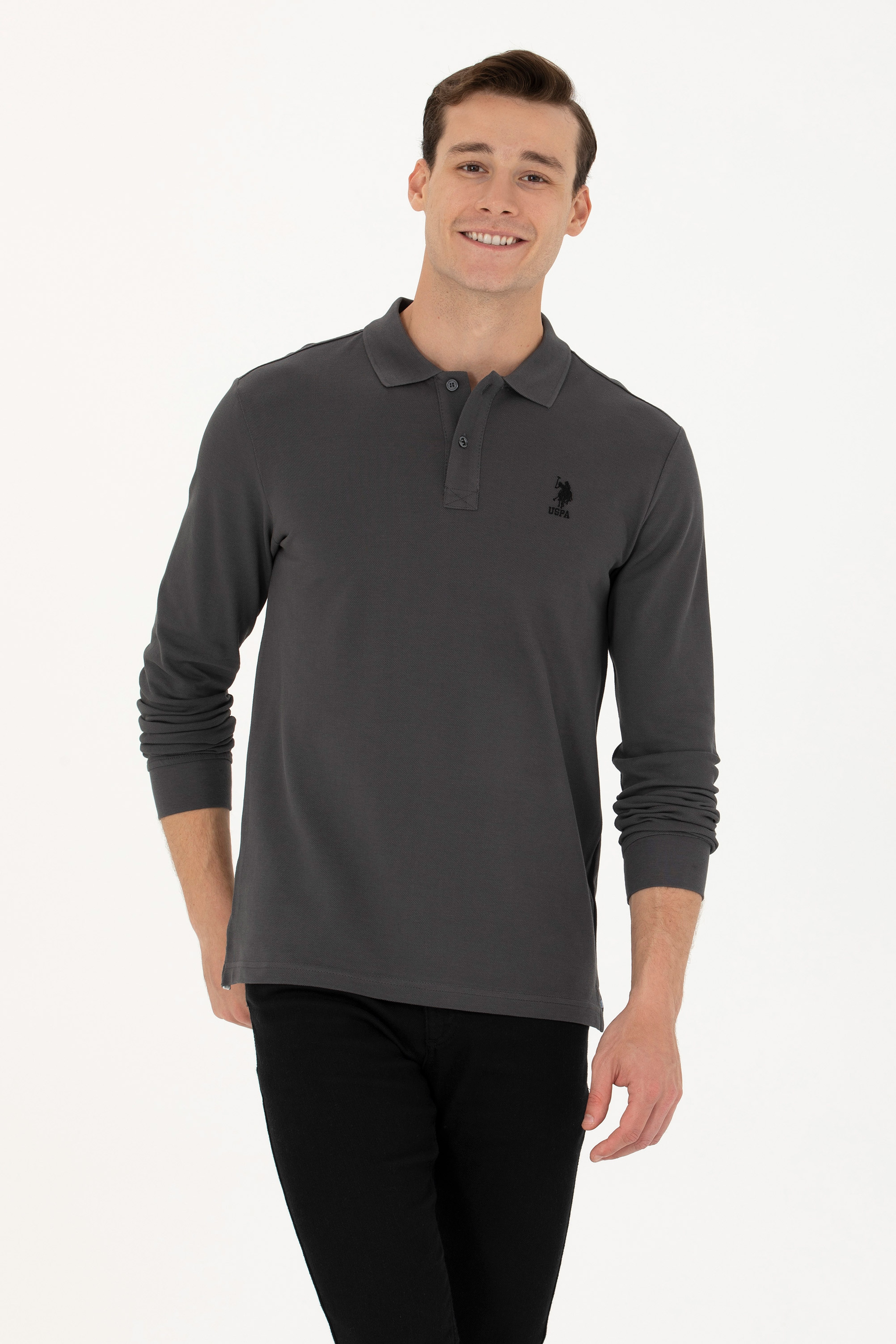 Erkek Antrasit Basic Sweatshirt - Image 1