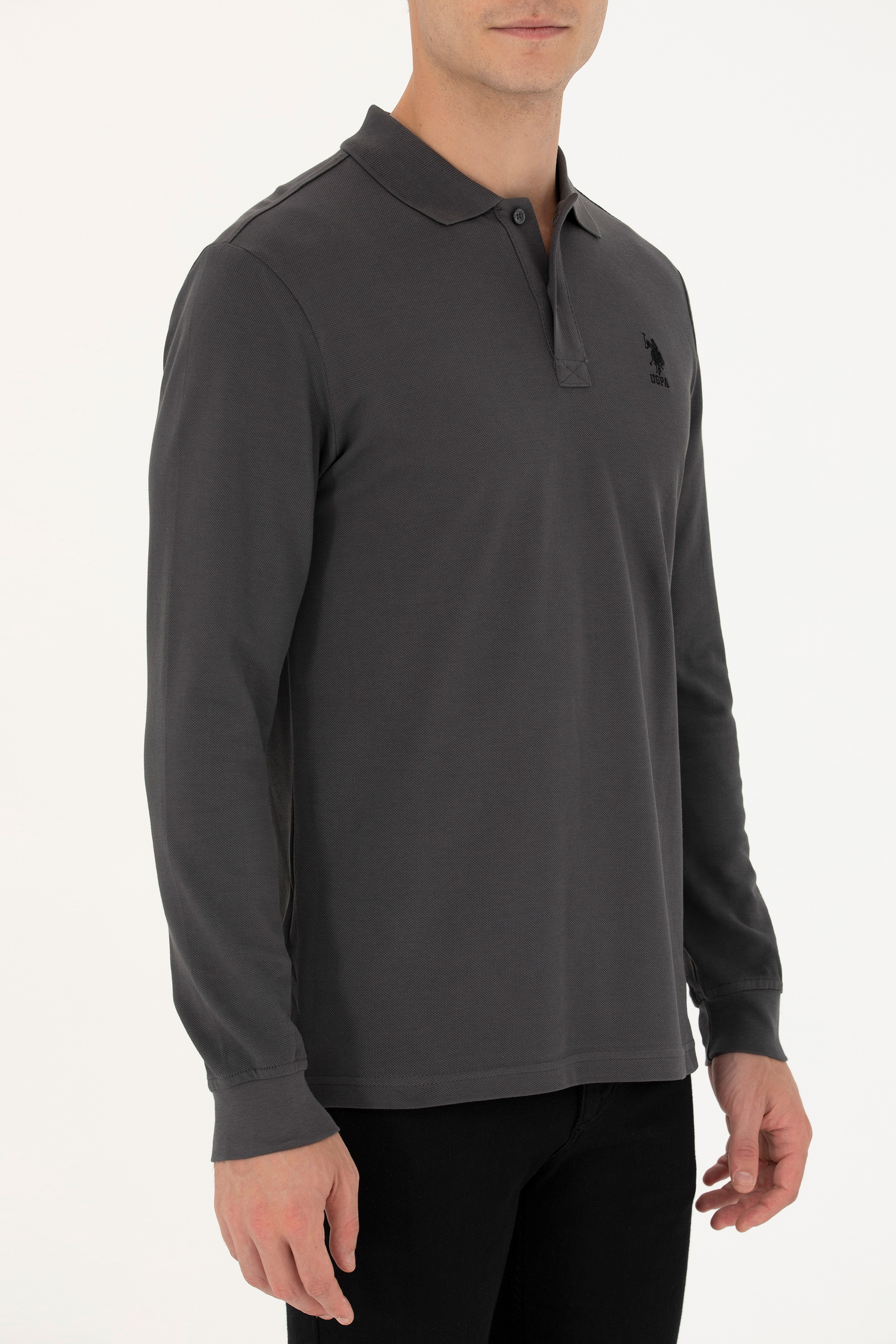 Erkek Antrasit Basic Sweatshirt - Image 6