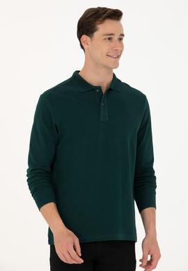 Erkek Koyu Yeşil Basic Sweatshirt - 50269405161