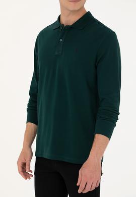 Erkek Koyu Yeşil Basic Sweatshirt - 50269405161