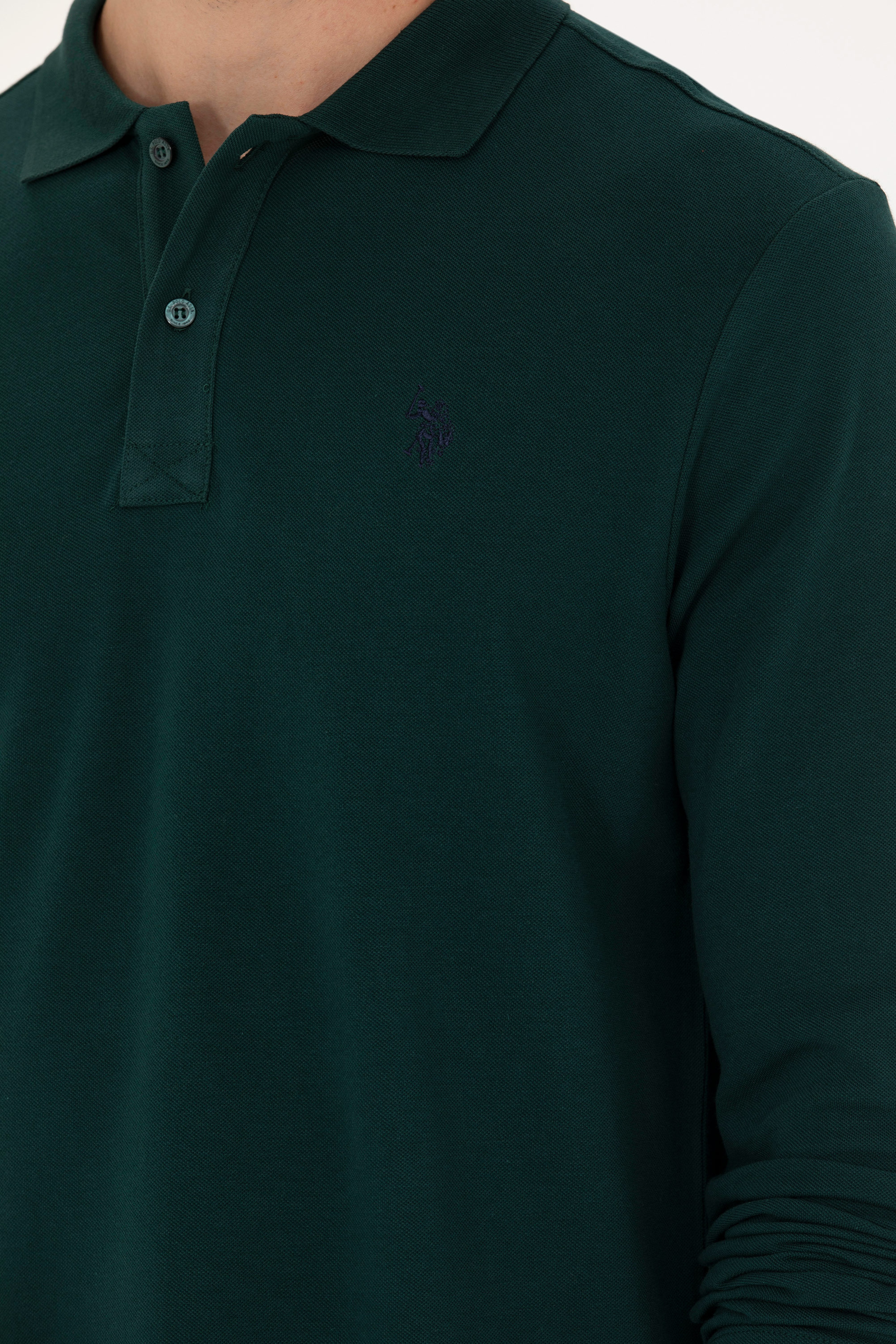 Erkek Koyu Yeşil Basic Sweatshirt