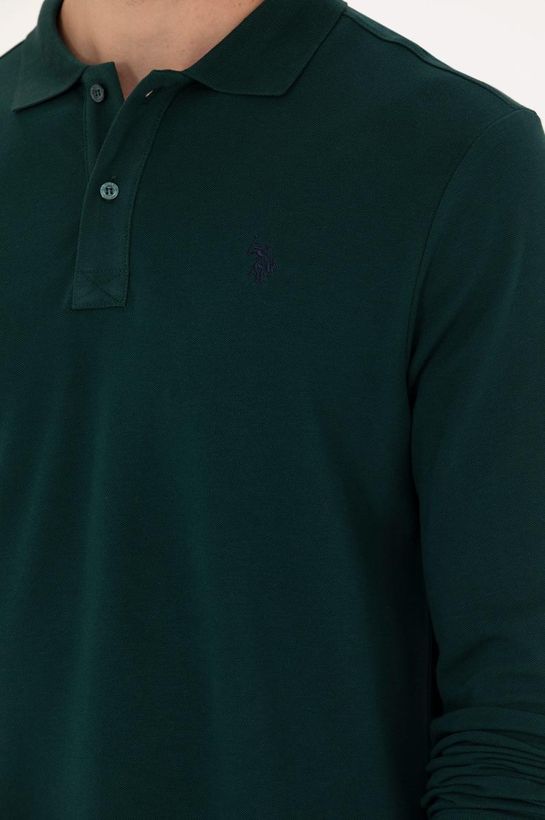 Erkek Koyu Yeşil Basic Sweatshirt