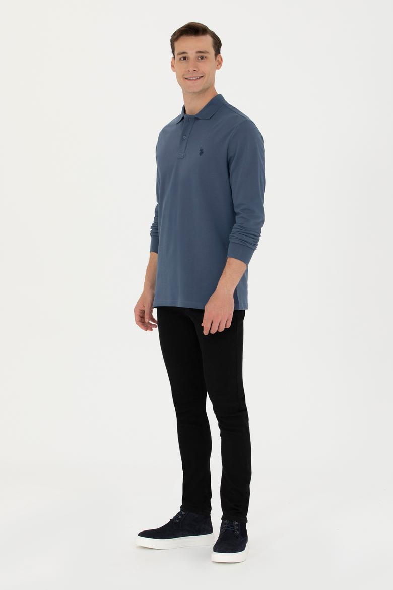 Erkek İndigo Basic Sweatshirt - 50269405176